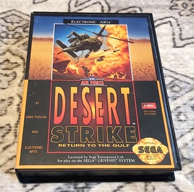 Desert Strike 1992 Sega Genesis Completo Cib Manual Completo EX Limpio y Probado Foto 1 de 4