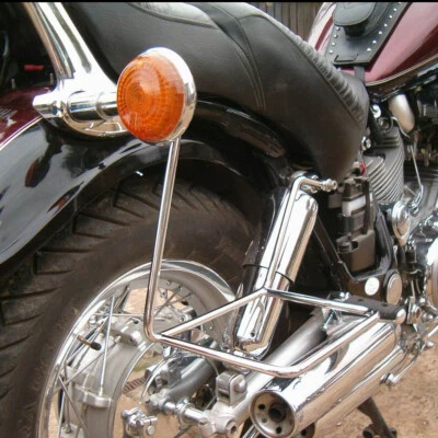 Yamaha XV750 / 1100 VIRAGO Chrome Saddlebag pannier support brackets bars kit - Imagem 1 de 4