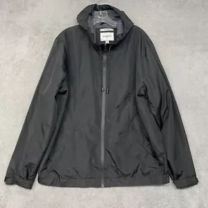 Goodfellow Jacke Herren Large schwarz wasserabweisend durchgehender Reißverschluss Kapuze Windbreaker - Bild 1 von 7