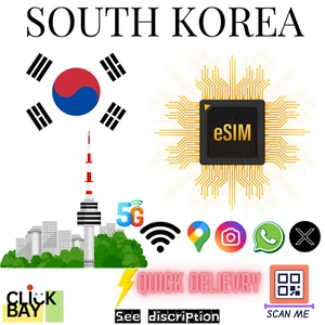 [eSIM] South Korea Travel e-SIM High-Speed 4G/5G Data for 30 Days (Data only) - Photo 1 sur 1