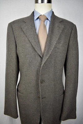 Abrigo deportivo Giorgio Armani Classico marrón mezcla de cachemir tres botones talla: 42L Foto 1 de 4