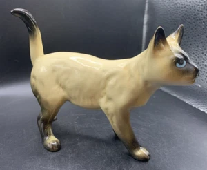 Coopercraft Porzellan Siamkatze Schwanz nach oben Pose blaue Augen Made in England - Bild 1 von 13
