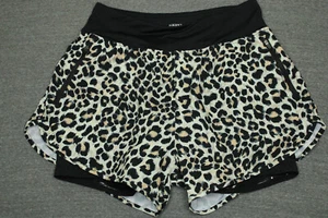 BIKEWA Padded Cycling Shorts Women's L Waist 28" Leopard Print Biking Zip Pocket - Picture 1 of 23