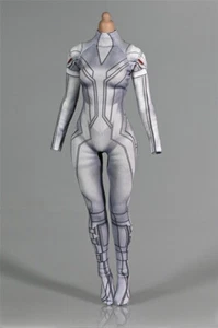 1:6 Scale White Tights Bodysuit Clothes Outfit For 12" Female Figure Body - Picture 1 of 3