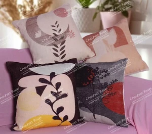 4 Set Indian Handwoven Digital Printed Cotton Cushion Cover Casual Type Cover - Picture 1 of 6