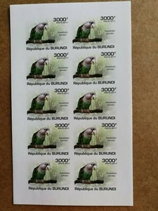 Burundi 2011. Imperforado Nueva. Loros - Imagen 1 de 1