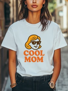 Cool Mom Graphic T-Shirt Funny Mother’s Day Gift Retro Style Shirt Trendy Tee - Picture 1 of 6