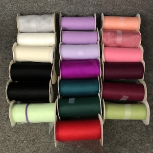 Vintage Mixed Lot of 19 Spools Ribbon Tulle Organza Specialty Wreath Bow Craft - Picture 1 of 8