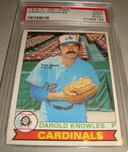 1979 OPC O-pee-chee #303 DAROLD KNOWLES PSA 9 oc (185) Montreal EXPOS - Picture 1 of 4
