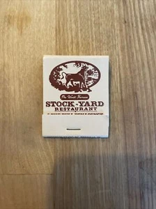 VINTAGE MATCHBOOK FULL STOCK YARD RESTAURANT NASHVILLE TN (in-struck) - Picture 1 of 4