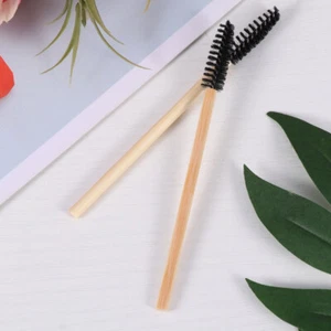 20 Stück Bambusgriff Wimpernbürste Augenbrauenkämme Kosmetikzubehör - Bild 1 von 12