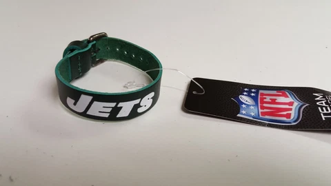 New York Jets Green Ladies Leather Buckle Bracelet NFL bling Fashion Belt Style Cover