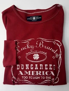 Lucky Brand großer roter Herrenpullover aus Baumwollmischung - Bild 1 von 9