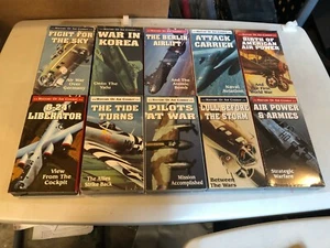 History Of Air Combat VHS NEW Lot of 10 Sky B-24 Korea Berlin Pilots Storm #2339 - Imagen 1 de 4
