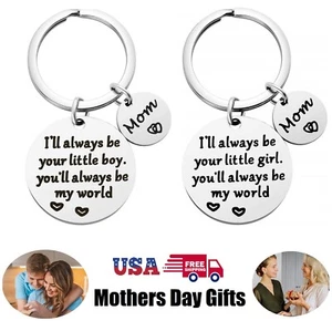 Mother’s Day Gift Keychain I'll Always be Your Little Boy/Girl Mom Bithday 2025 - Picture 1 of 24