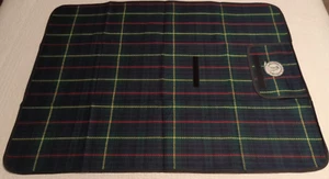 Natioal Wildlife Federation Fleece Blanket 40"x30" Green Plaid New - Picture 1 of 7
