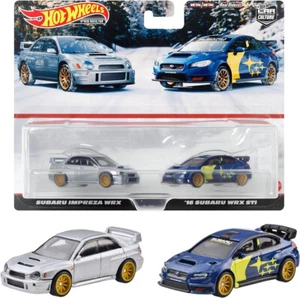 1/64 HOTWHEELS PREMIUM 2 PACK SUBARU IMPREZA WRX AND '16 SUBARU WRX STI - Picture 1 of 1