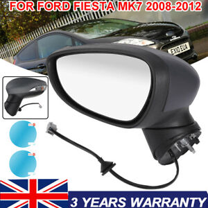 Electric Door Wing Mirror Primed Passenger Side For Ford Fiesta Mk7 2008-2012