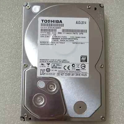 Toshiba 2TB DT01ACA200V 7200RPM 64MB SATA 3.5" Internal Desktop HDD PC CCTV - Image 1 of 3
