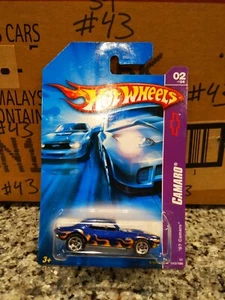 2007 Hot Wheels '67 CAMARO open hood METAL base DARK BLUE 42/180 CAMARO SERIES - Picture 1 of 6