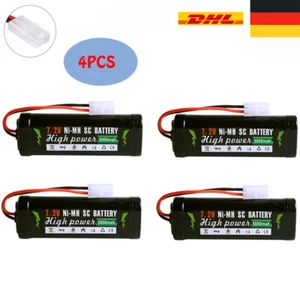 4 STK 5000mAh 7,2V Ni-MH Akku mit Tamiya-2P Stecker für RC Auto Boot Akku Geräte - Bild 1 von 8