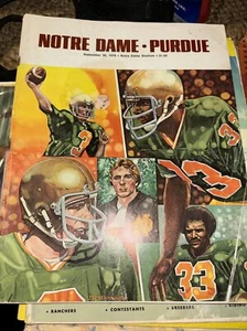 30.09.1978 Notre Dame vs Purdue College Football Programm - Joe Montana - Bild 1 von 4