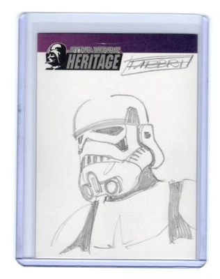 Star Wars Heritage 2005 Topps Artist Sketch Card 1/1 Davide Fabbri Stormtrooper - Image 1 of 4