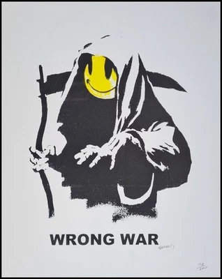 BANKSY * Wrong War * 50 x 40 cm * Lithografie * Kunstdruck *limitiert # 138/600 - Bild 1 von 4