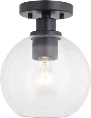 Vaxcel Lighting C0304 Marshall 8" W techo globo semi-al ras - negro Foto 1 de 4