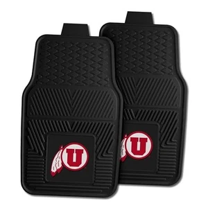 10309 Utah Utes 2-Piece Heavy Duty Vinyl Car Mat Set Row Floor Mats, All Front - Picture 1 of 6