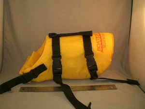 Boater's World Yellow Doggy Life Jacket  - Size Small - Maltipoo Sized - 9 1/2" - Picture 1 of 3