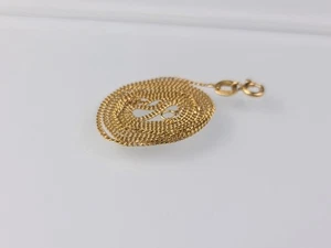 ITALY 18k Solid Yellow Gold Cuban Link 1.3MM Chain Necklace 15.25" Signed IMPA - Picture 1 of 15