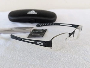 Adidas Designer Eyeglasses a881-60-6053 Black & Metal 50 [] 19 1 135 - Picture 1 of 12
