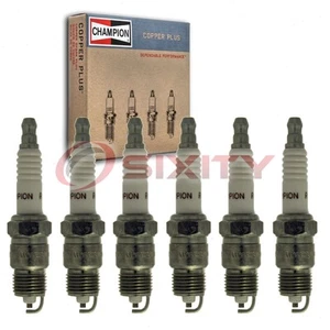 6 pc Champion Copper Plus Spark Plugs for 1982-1993 Chevrolet S10 2.8L V6 kj - Picture 1 of 5