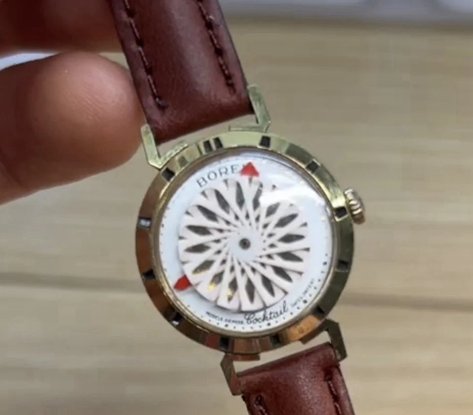 Vintage Ladies Ernest Borel Cocktail Kaleidoscope Watch White Dial RARE - Image 1 of 1