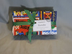 Create It Holiday Nutcracker 5 Piece Fat Quarter FQ Fabric Bundle 18" x 21" NEW - Picture 1 of 5