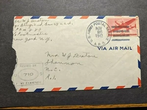 APO 880 CHACACHACARE ISLAND, TRINIDAD, BWI 1942 Censored WWII Army Cover 25th CA - Picture 1 of 2