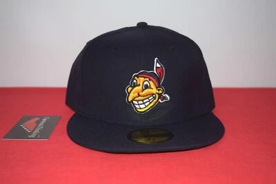 MLB New Era Cleveland Indians Chief Wahoo 7 7/8 Retro logo Hat RARE Guardians - Image 1 of 4