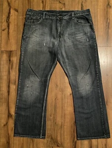 #680 Flypaper Men’s Distressed Blue Jeans Boot Cut Mesures 43x31 - Picture 1 of 10
