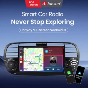 Autoradio 7" 64G Android 13 per Fiat 500 2007-2015 Carplay GPS Navi BT RDS WIFI - Foto 1 di 14