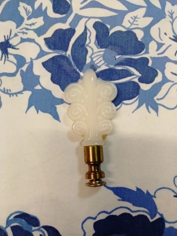 Vintage Aladdin Lamp Alcacite Scroll Brass Finial Cover