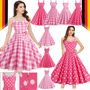 Damen-Retro Rockabilly Petticoat 50er Jahre Partykleid Abend Vintage Swing Kleid - Bild 1 von 30