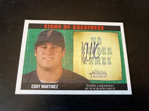EDDY MARTINEZ 2005 Bowman Heritage ON Card AUTO Signs Of Greatness RC Giants SP - Bild 1 von 2