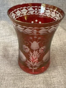Zalto Studioglas Ruby Vase Cut To Clear - Picture 1 of 7