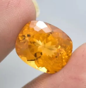 18,7 x 16 mm natürliches Ceylon Fanta orange Saphir Kissen loser Edelstein - Bild 1 von 5