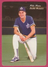 1986 Mothers Cookies # 21 Mike Moore -- Seattle Mariners 