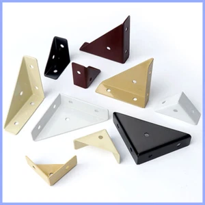 Heavy Duty Corner Brace Triangle 38/65 mm Cabinet Cupboard Fixing Bracket Plates - Picture 1 of 16