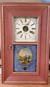antike Pendeluhr, 1886, Wanduhr, Selten, Rarität Antik, Uhr, Regulator, Deko, - Bild 1 von 6
