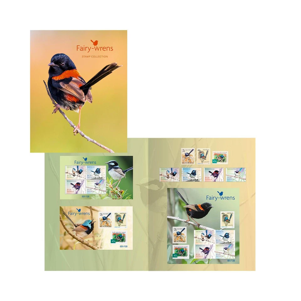 Colección de estampillas Fairy-wrens - Pájaros Foto 1 de 4