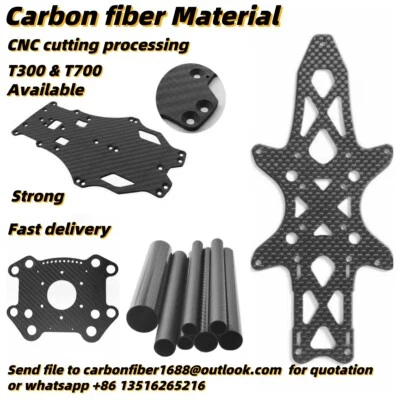 CNC Cutting Service for carbon fiber sheet plate Panel FPV Part  Drone Arm Frame - Image 1 of 4